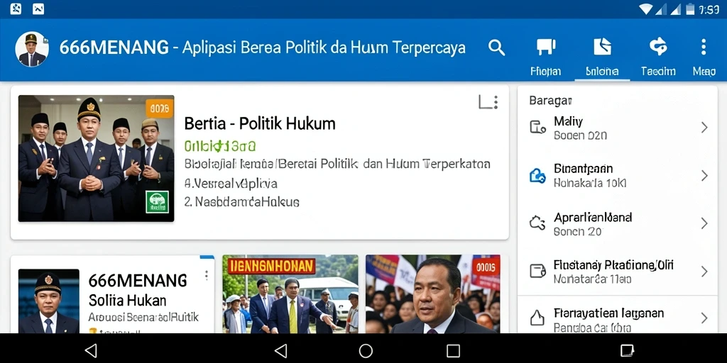Antarmuka aplikasi 666MENANG yang informatif dan intuitif.