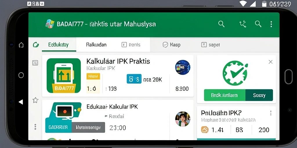 Tampilan antarmuka BADAI777 yang sederhana dan informatif untuk kalkulasi IPK.