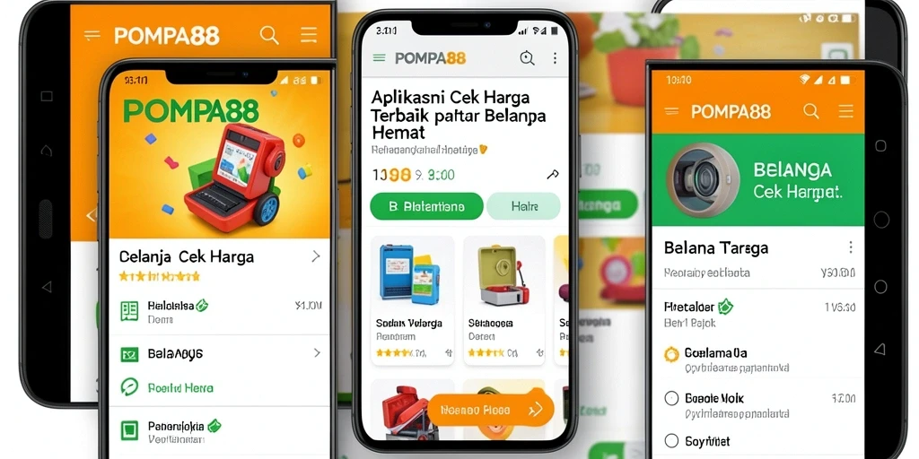 Tampilan antarmuka pengguna POMPA88 yang menampilkan fitur Cek Harga.