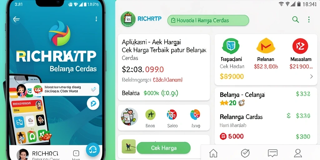 Antarmuka pengguna RICHRTP menampilkan opsi cek harga yang sederhana dan informatif.