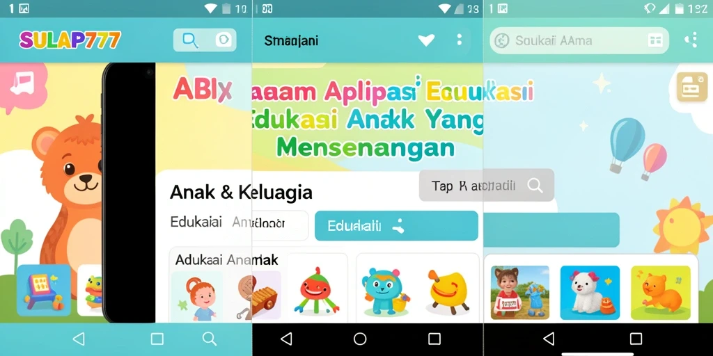 Antarmuka SULAP777 yang ramah anak dan edukatif.