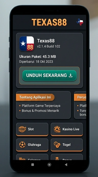 Tampilan halaman APK texas88
